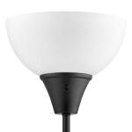 Hampton Bay 1-Light Torchiere Floor Lamp in Black, 70 inches tall with a Plastic Shade