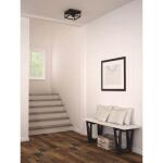 Hampton BayBoswell Quarter 12-1/2 in. 2-Light Black Industrial Open Cage Flush Mount Ceiling Light with Bulbs Included (8017HBDBDI)