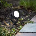 Hampton Bay Smart Low Voltage Black Integrated LED RGB Landscape Flood Light