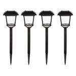 Hampton BayTerrace Park 10 Lumen Black LED Weather Resistant Outdoor Solar Path Light with Plastic Lens (4-Pack) (32300-008-4pk)