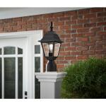 Hampton Bay1-Light Black Steel Line Voltage Outdoor Weather Resistant Post Light with No Bulb Included (HB7026P-05)