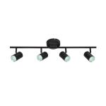 Hampton Bay Crosshaven 2.6 ft. 4-Light Black Smart Color Tunable Integrated LED Fixed Track Ceiling Lighting Kit