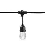 Hampton Bay Smart Black 12-Light 24 ft. Indoor/Outdoor Plug-in Integrated LED RGBW String Light with Party Mode