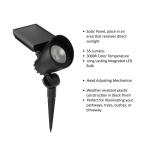 Hampton Bay55 Lumen Black LED Weather Resistant Outdoor Solar Spot Light with Adjustable Head (72301-03)