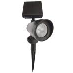 Hampton Bay55 Lumen Black LED Weather Resistant Outdoor Solar Spot Light with Adjustable Head (72301-03)