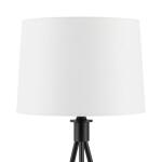 Hampton Bay 23.75 in. Higgins Black Tripod Table Lamp with Round Base