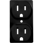 Hampton BayColorCap 1-Gang Duplex Outlet Wall Plate - Black (4-Pack) - WP-CC-4BKHB