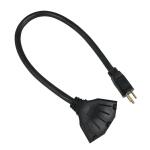 HDX2 ft. 14/3 Medium Duty Indoor/Outdoor Adaptor Cord with Multiple Outlet Triple Tap End, Black (HWHD1432F)