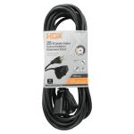 HDX25 ft. 16/3 Light Duty Indoor/Outdoor Extension Cord with Multiple Outlet Triple Tap End, Black (HWHD16325F)