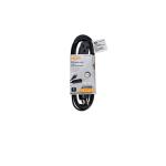 HDX8ft. 16/3 Light Duty Indoor Multi-Outlet Extension Cord with Banana Tap, Black (SPT2163008BLBA)