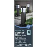 Home Decorators CollectionSumner 20 Lumen Black LED Weather Resistant Outdoor Solar Path Light with Glass Lens 4-Pack (94301-W22-4PK)