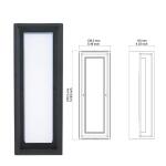 Rockwood 14.93 in. Black Modern Integrated LED Color Changing Outdoor Wall Light Sconce (1-Pack) G19226