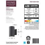 Home Decorators CollectionRodham 8 in. Black Integrated LED Hardwired Outdoor Wall Light Lantern Sconce (IZC1691L-2)