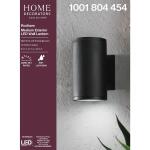 Home Decorators CollectionRodham 8 in. Black Integrated LED Hardwired Outdoor Wall Light Lantern Sconce (IZC1691L-2)