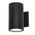 Home Decorators CollectionRodham 8 in. Black Integrated LED Hardwired Outdoor Wall Light Lantern Sconce (IZC1691L-2)