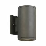 Home Decorators CollectionRodham 8 in. Black Integrated LED Hardwired Outdoor Wall Light Lantern Sconce (IZC1691L-2)