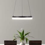 Home Decorators CollectionKipling 35-Watt Black Modern Integrated LED Pendant Light with Frosted Acrylic Shade (22826-002)