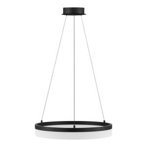 Home Decorators CollectionKipling 35-Watt Black Modern Integrated LED Pendant Light with Frosted Acrylic Shade (22826-002)