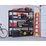 Husky4-Tier Industrial Duty Steel Freestanding Garage Storage Shelving Unit in Black (77 in. W x 78 in. H x 24 in. D) (N2W772478W4B)