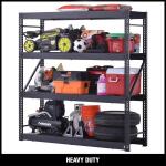 Husky4-Tier Industrial Duty Steel Freestanding Garage Storage Shelving Unit in Black (77 in. W x 78 in. H x 24 in. D) (N2W772478W4B)