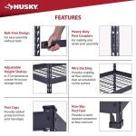 Husky5-Shelf Steel Heavy-Duty Garage Storage Shelving Unit in Black (48 in. W x 24 in. D x 78 in. H) (N3R482478W5B)