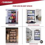 Husky5-Shelf Steel Heavy-Duty Garage Storage Shelving Unit in Black (48 in. W x 24 in. D x 78 in. H) (N3R482478W5B)