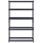 Husky 5-Shelf Steel Heavy-Duty Garage Storage Shelving Unit in Black (48 in. W x 24 in. D x 78 in. H) (N3R482478W5B)