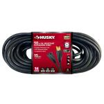 Husky 50 ft. 14/3 Medium Duty Indoor/Outdoor Oil Resistant Extension Cord - (Black) 57050BLKHY