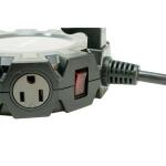 Husky14/3 Heavy Duty 10-Outlet Plug Adapter Converter, Black (5192-23100006)