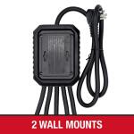 Husky3 ft. 5-Outlet Power Squid Adapter Extension Cord, Black (YLPT-159)