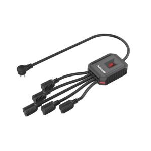 Husky3 ft. 5-Outlet Power Squid Adapter Extension Cord, Black (YLPT-159)