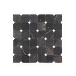 Jeffrey CourtFortune Black 11.625 in. x 11.625 in. Polished Black/White Squares Marble Mosaic Wall and Floor (0.938 Sq. Ft./Each) (13155)