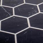 Jeffrey CourtMidnight Hex Black 10.875 in. x 9.5 in. Honed Marble Wall and Floor Mosaic Tile (0.717 sq. ft./Each) (95878)