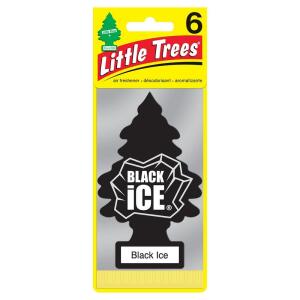 Little Trees Black Ice Solid Air Freshener (6-Pack) (U6P-60155)