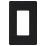 LutronClaro 1 Gang Wall Plate for Decorator/Rocker Switches, Gloss, Black (CW-1-BL) (1-Pack) - CW-1-BL