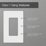 LutronClaro 1 Gang Wall Plate for Decorator/Rocker Switches, Gloss, Black (CW-1-BL) (1-Pack) - CW-1-BL