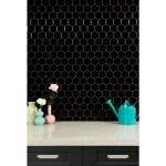 MSIRetro Black 2 in. Hexagon 11 in. x 12 in. Matte Porcelain Mesh-Mounted Mosaic Floor and Wall Tile (0.96 sq. ft./Each) (PT-RETNER-2HEXE)