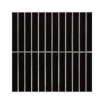 MSI Black Matte Stacked 12 in. x 12 in. Porcelain Mesh-Mounted Mosaic Wall Tile (0.94 sq. ft. / Each) (RETNERO-1X6STM)