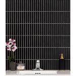 MSI Black Matte Stacked 12 in. x 12 in. Porcelain Mesh-Mounted Mosaic Wall Tile (0.94 sq. ft. / Each) (RETNERO-1X6STM)