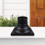 6 in. Square Black Pier Mount Base for Outdoor Post Light Fixtures (C6359 BK)