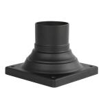 6 in. Square Black Pier Mount Base for Outdoor Post Light Fixtures (C6359 BK)