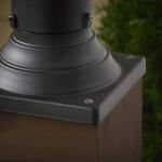 6 in. Square Black Pier Mount Base for Outdoor Post Light Fixtures (C6359 BK)