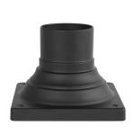 6 in. Square Black Pier Mount Base for Outdoor Post Light Fixtures (C6359 BK)