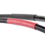 Commercial Electric 1 in. Heat Shrink Battery Cable Identification, Black/Red (4-Pack) - HS-1000BR