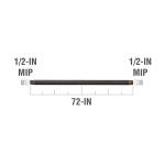 Southland1/2 in. x 72 in. Black Steel Schedule 40 Pipe (583-720HC)