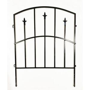 Vigoro Alexander Black Metal Garden Fence (51030)