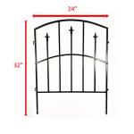 Vigoro Alexander Black Metal Garden Fence (51030)