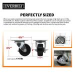 Everbilt 3 in. Black Soft Rubber and Steel Swivel Plate Caster with Locking Brake, 175 lb. Load Rating (49511)