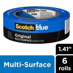 3MScotchBlue 1.41 in. x 60 yds. Original Multi-Surface Painter's Tape (6-Pack) (2090-36QC6)