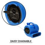 B-Air1/4 HP Air Mover Blower Fan for Water Damage Restoration Carpet Dryer Floor Home and Plumbing Use in Blue(BA-VP-25-BL)